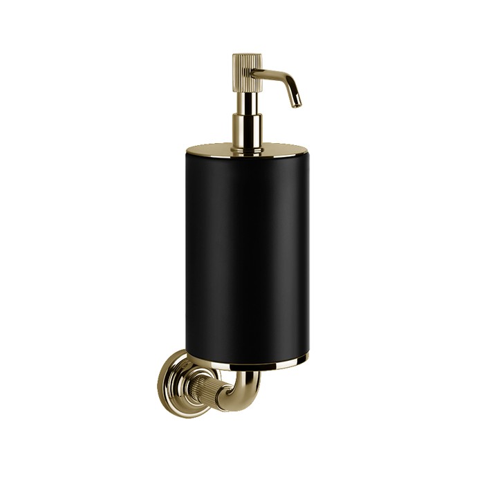 Дозатор для жидкого мыла подвесной, Gessi Venti20, черный, фурнитура brass pvd арт. 65414#710