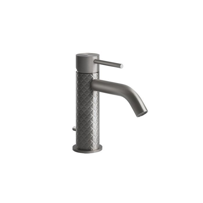 Смеситель однорычажный с донным клапаном, Gessi Intreccio, шлифованная сталь арт. 54101#239