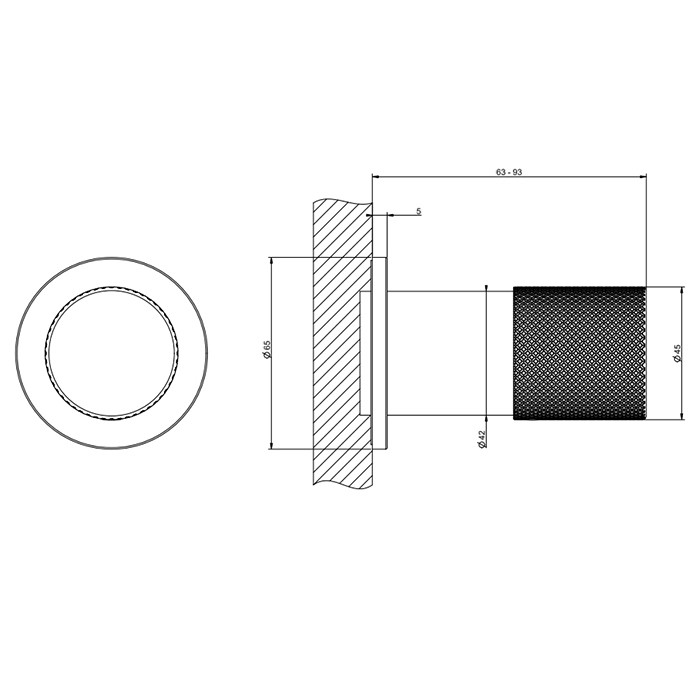 Смеситель для душа, встраиваемый, Gessi Habito Diamantao, black metal pvd арт. 70699#706