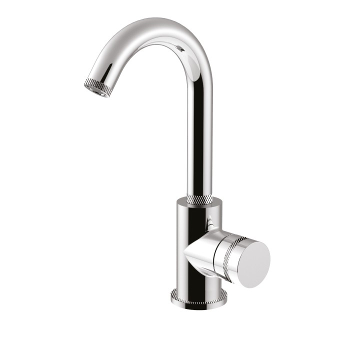 Смеситель для раковины однорычажный, поворотный излив, без донного клапана, Giulini My ring deluxe, хром арт. MR85/SCDL