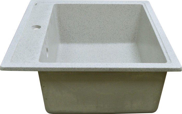 Кухонная мойка Litos 570x505x200 искусственный мрамор, светло серая, Azario Litos - CS00078328