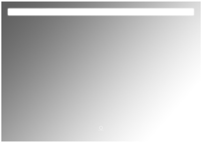 Зеркало 800х700 сенсорный выключатель с функцией диммера, часы, Azario Viva - AZ-Z-029CS