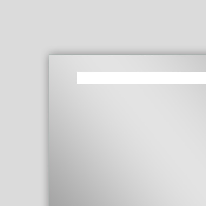 Зеркало 800х700 сенсорный выключатель с функцией диммера, часы, Azario Viva - AZ-Z-029CS