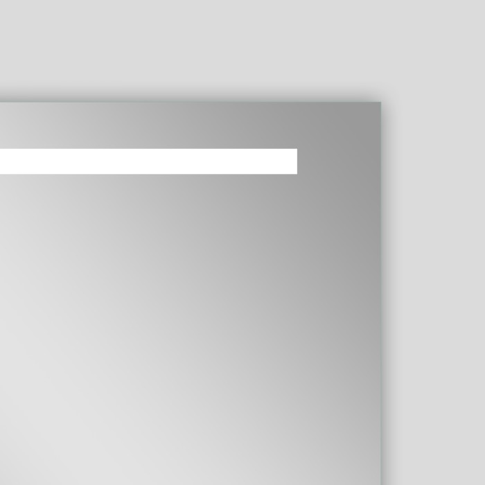 Зеркало 800х700 сенсорный выключатель с функцией диммера, часы, Azario Viva - AZ-Z-029CS