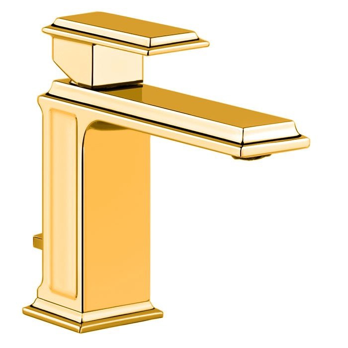Смеситель для раковины на 1 отверстие с донным клапаном, Gessi Eleganza, золото арт. 46001#080