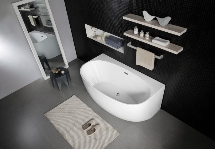 Акриловая ванна 1800X880X580, пристенная, Azario Cambridge арт. CAM18090