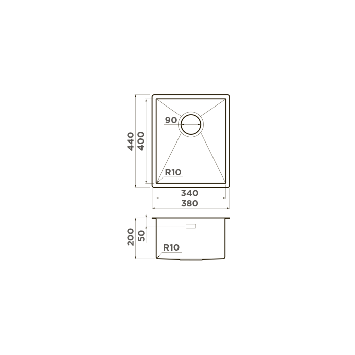 Кухонная мойка Omoikiri Taki 38-U, цвет IF-IN нерж. сталь, цвет нержавеющая сталь арт. 4973043