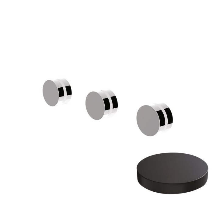 Внешняя часть встраиваемого душевого смесителя на 2 режима, Giulini My ring, черный матовый арт. MR0115W2-EPNO