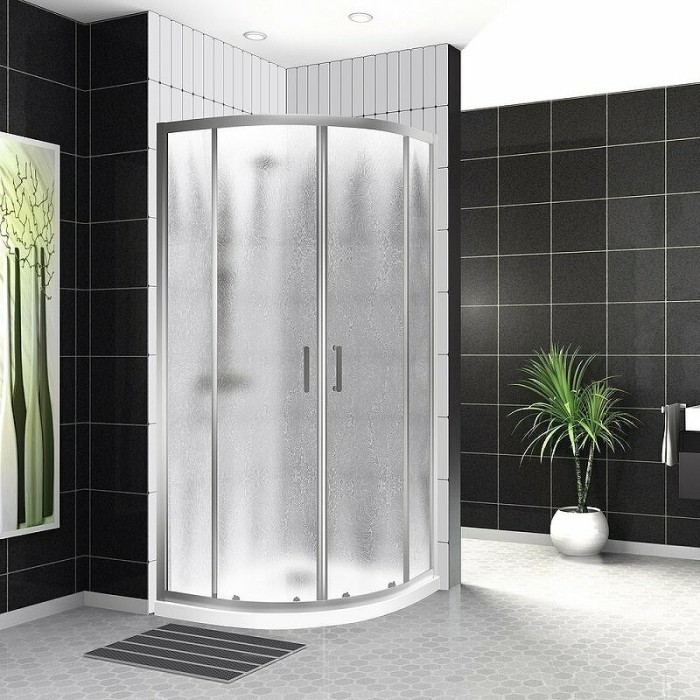 Душевой уголок 100x195 BelBagno, глянцевый хром, Uno-195 арт. UNO-195-R-2-100-CH-CR
