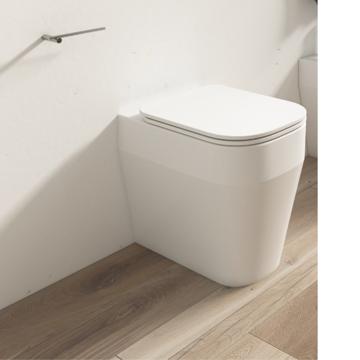 Унитаз напольный, безободковый, с креплениями, Olympia ceramica Tutto evo, белый глянцевый арт. TUE1103R01