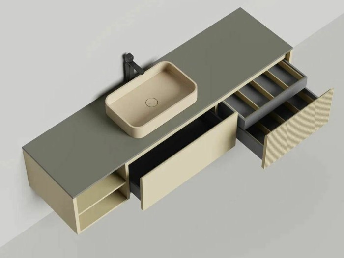 Подвесная тумба domino 1800, эмаль, Salini арт. 27D118A