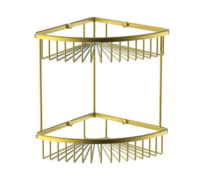 Полка для ванной 2-х ярусная, Wonzon &amp; Woghand, WW-4128-BG цвет: золото