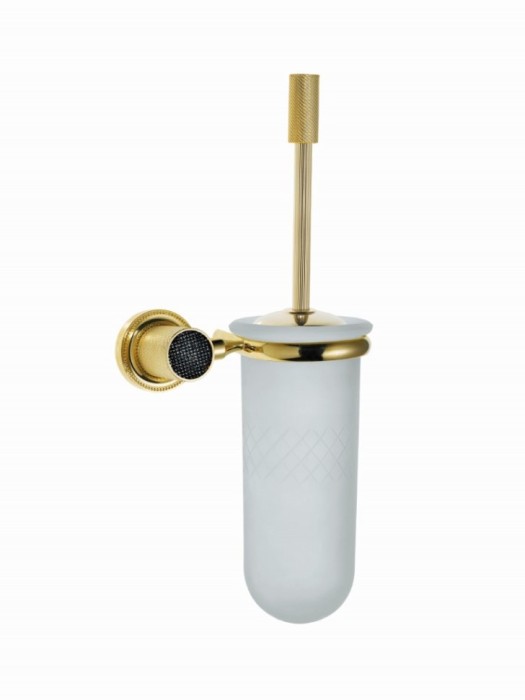 Настенный ершик для унитаза black gold, Boheme Royal cristal - 10933-G-B
