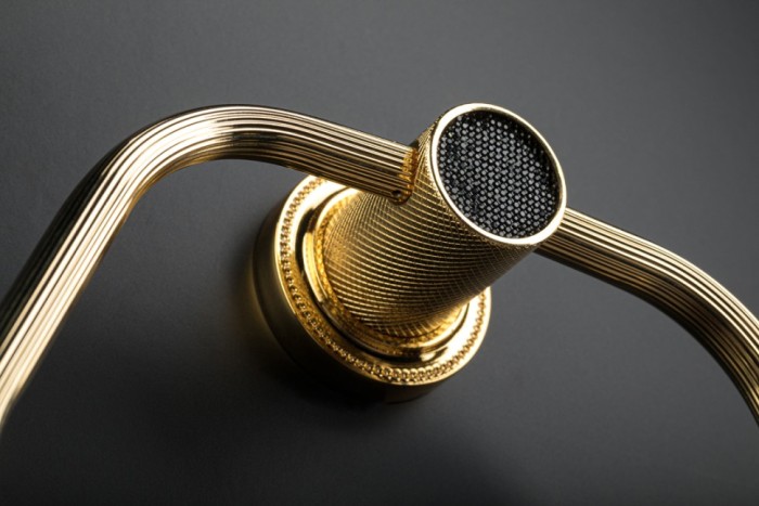 Настенный ершик для унитаза black gold, Boheme Royal cristal - 10933-G-B