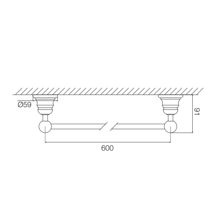 Fima Carlo Frattini Полотенцедержатель 60см., подвесной, Accessori, F6060/60OR цвет: золото