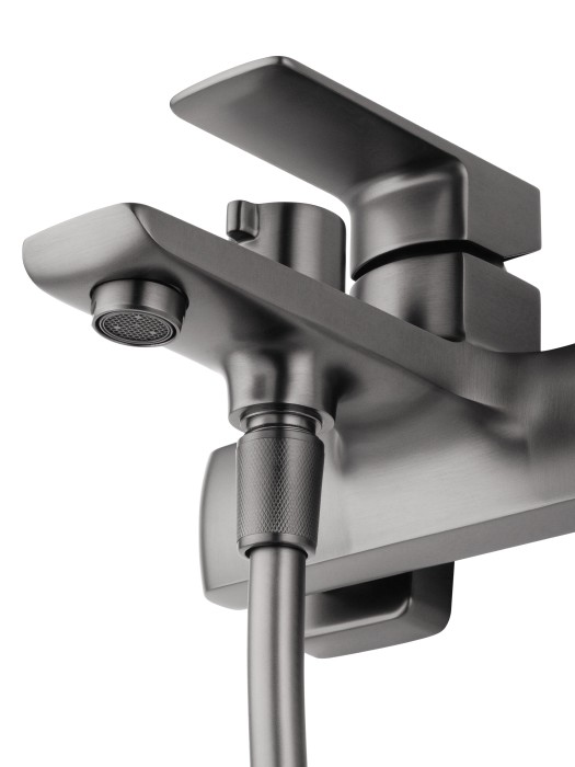 Смеситель для ванны с душем, Wonzon & Woghand Edge, WW-88639003A-BGM цвет: графит