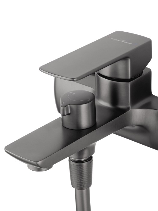 Смеситель для ванны с душем, Wonzon & Woghand Edge, WW-88639003A-BGM цвет: графит