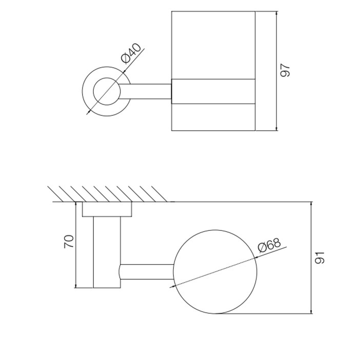 Fima Carlo Frattini Стеклянный стакан, подвесной, Accessori, F6003/1OR цвет: золото
