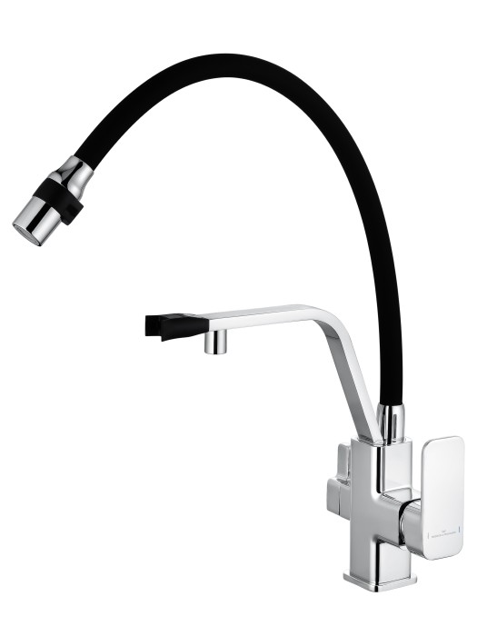 Смеситель для кухни с гибким изливом и подключением фильтра, Wonzon & Woghand, WW-88458013-CR цвет: хром