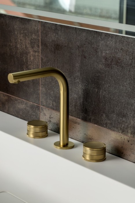 Смеситель на столешницу на 3 отв. Mat gold, Boheme Prestige - 152-MG-PR