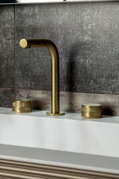 Смеситель на столешницу на 3 отв. Mat gold, Boheme Prestige - 152-MG-PR