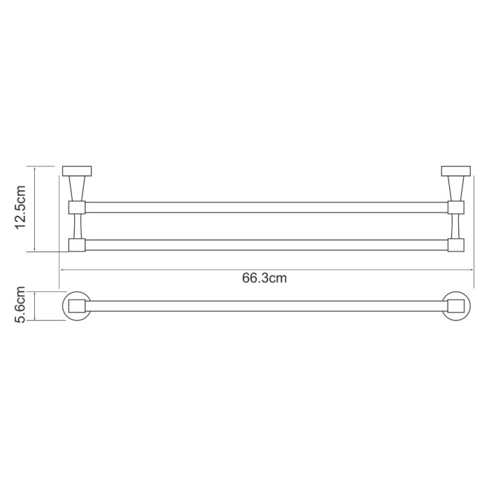 Держатель полотенец двойной WasserKRAFT Isen K-4000 арт. K-4040