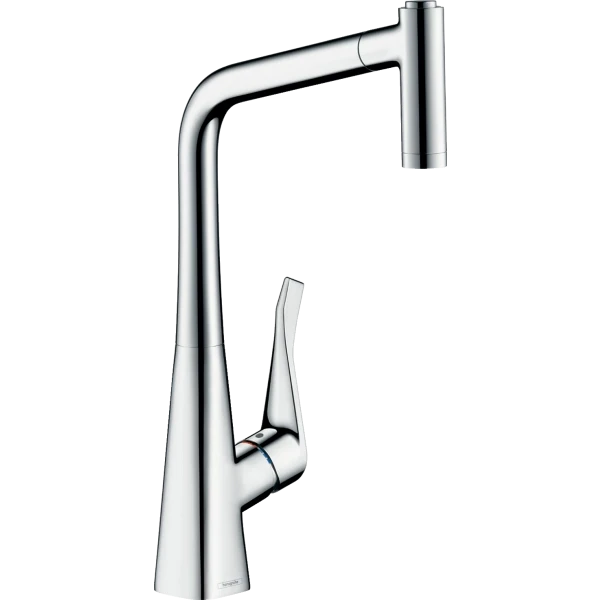 Смеситель для кухни, с вытяжным душем, Eco, Hansgrohe Metris M71, хром арт. 14780000