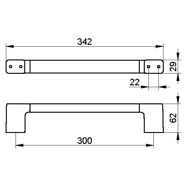 Поручень Keuco, Collection moll, 12707 010000 цвет: хром