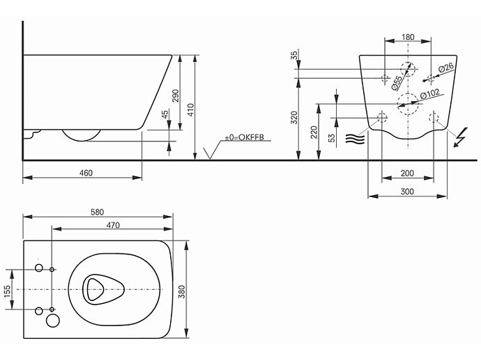 Подвесной унитаз, SX TOTO, CW522EMUNW1 цвет: белый