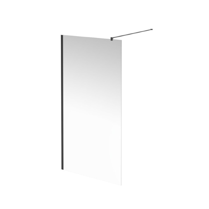 Душевая перегородка 100х195, Vetro Kerama Marazzi, черный - VE.100.WI.BLK.M