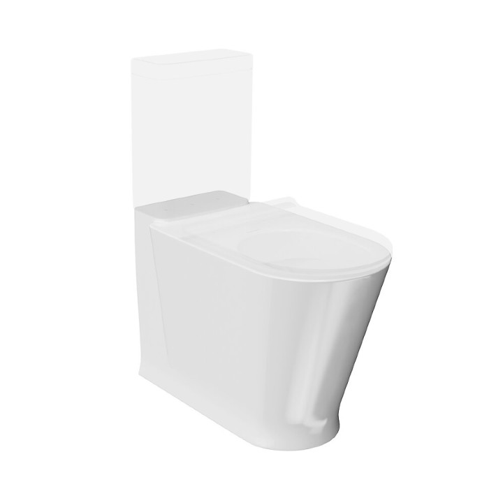 Унитаз напольный, безободковый, Plaza modern Kerama Marazzi, белый - PLMR.wc.01