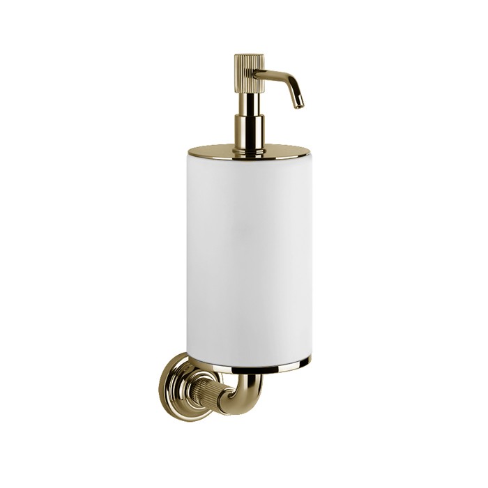Дозатор для жидкого мыла подвесной, Gessi Venti20, белый, фурнитура brass pvd арт. 65413#710