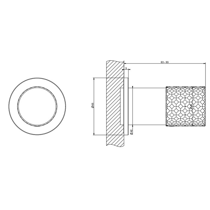Смеситель для душа, встраиваемый, Gessi Habito Intreccio, black metal pvd арт. 70199#706