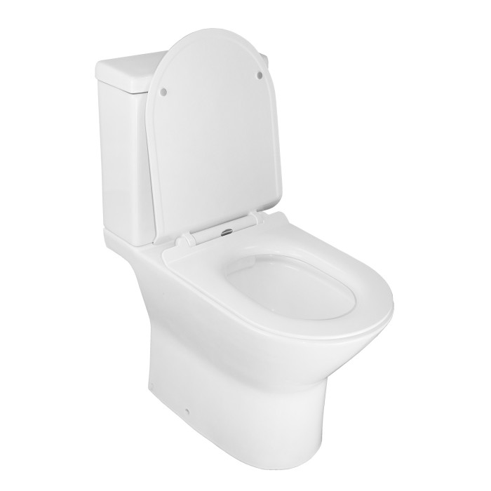 Унитаз-компакт 380х650х790 напольный, безободковый, с быстросъемным сиденьем микролифт, Azario Mons арт. AZ-76004