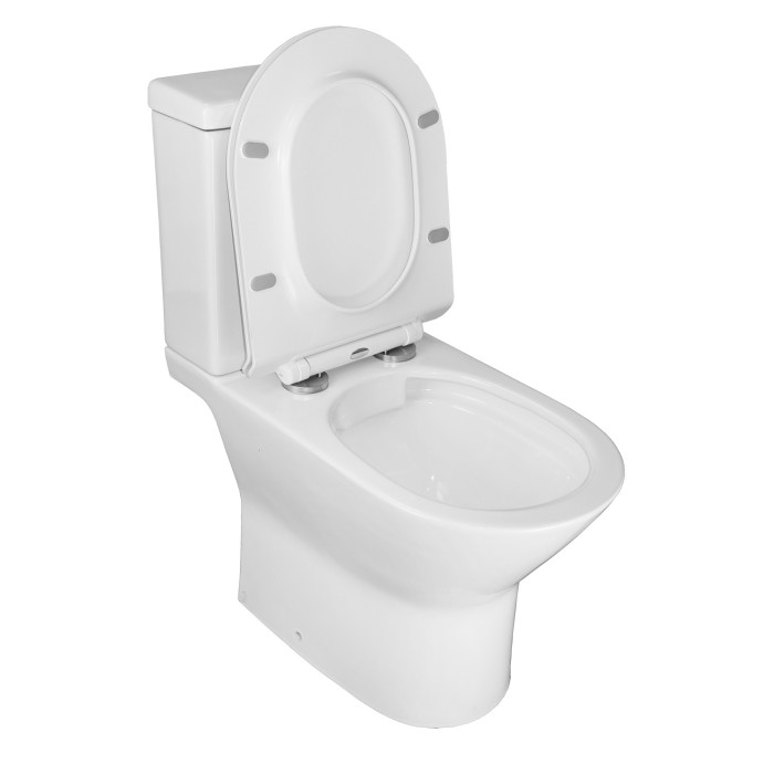 Унитаз-компакт 380х650х790 напольный, безободковый, с быстросъемным сиденьем микролифт, Azario Mons арт. AZ-76004