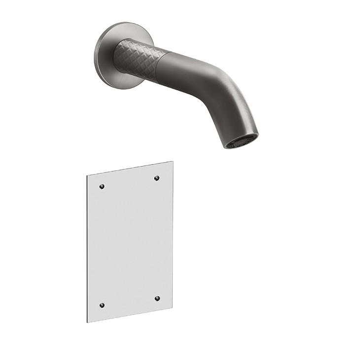 Смеситель для раковины, настенный, электронный, Gessi 316, steel brushed арт. 54115#239