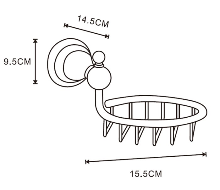Мыльница решетка, подвесная, бронза, Azario Elvia - AZ-91109Q