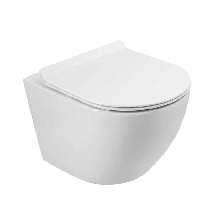 Подвесной унитаз, безободковый, BelBagno, белый глянцевый, SFERA-TOR арт. BB046CH-TOR/BB2111SC