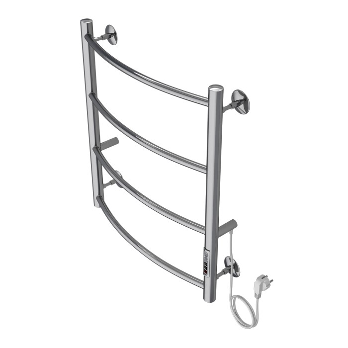 Полотенцесушитель электрический 500/600 4 секции, диммер справа, хром, Verona Azario - AZ04856