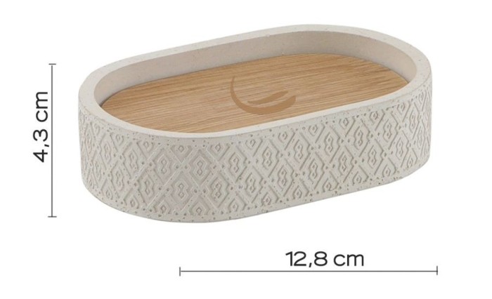 Настольная мыльница Afrodita Gedy, 4911(08) цвет: серый