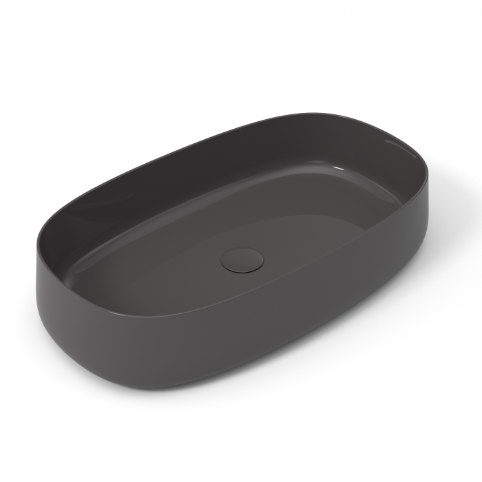 Накладная раковина 70x42x15 см, Olympia ceramica Wave, серый глянцевый арт. WAV42RE70006