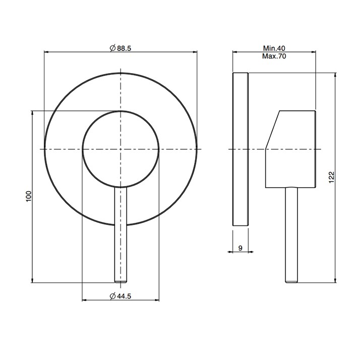 Fima Carlo Frattini Смеситель для душа, встраиваемый, Spillo Tech, F3033TN1XCR цвет: хром