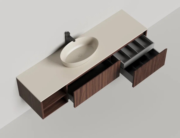 Подвесная тумба domino 1800, шпон, Salini арт. 27D218A