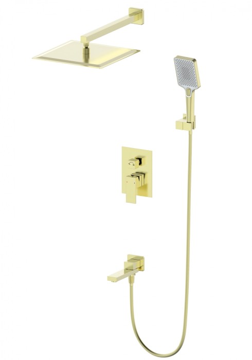 Душевая система встраиваемая, Wonzon &amp; Woghand Cube, WW-88939016-BG цвет: золото