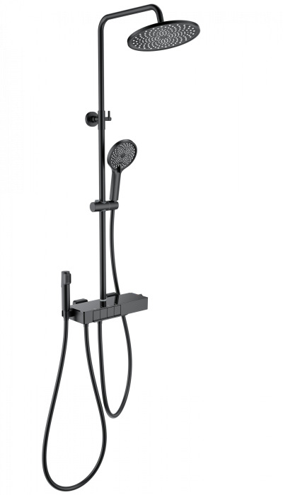 Душевая система с термостатом, Wonzon &amp; Woghand Muse, WW-B3580-MB цвет: черный