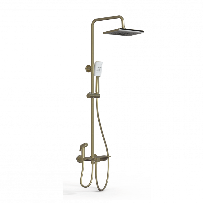 Душевая система с термостатом, Wonzon &amp; Woghand, WW-B3310-BG цвет: золото