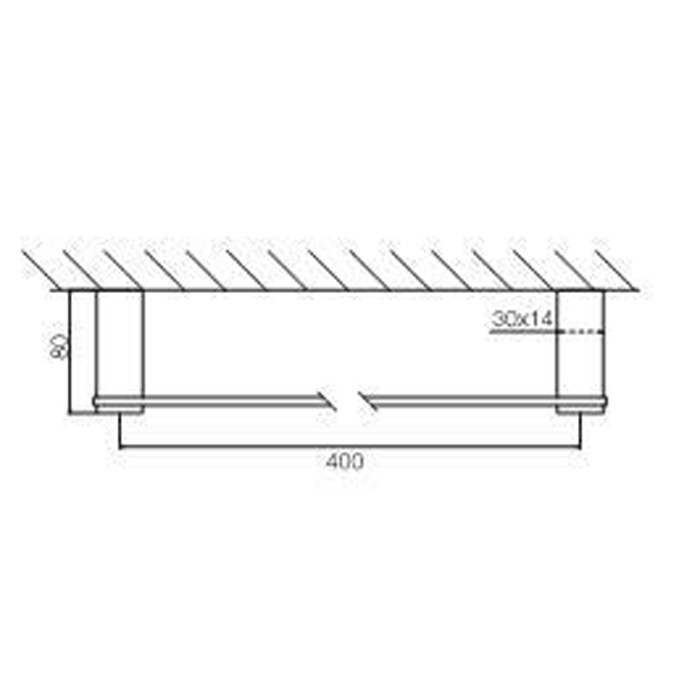 Fima Carlo Frattini Полотенцедержатель 40см, подвесной монтаж, Quadra, F6020/40CR цвет: хром