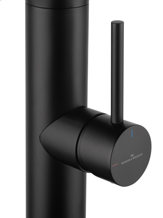 Смеситель для кухни с гибким изливом и подключением фильтра, Wonzon & Woghand, WW-88458007-MB цвет: черный