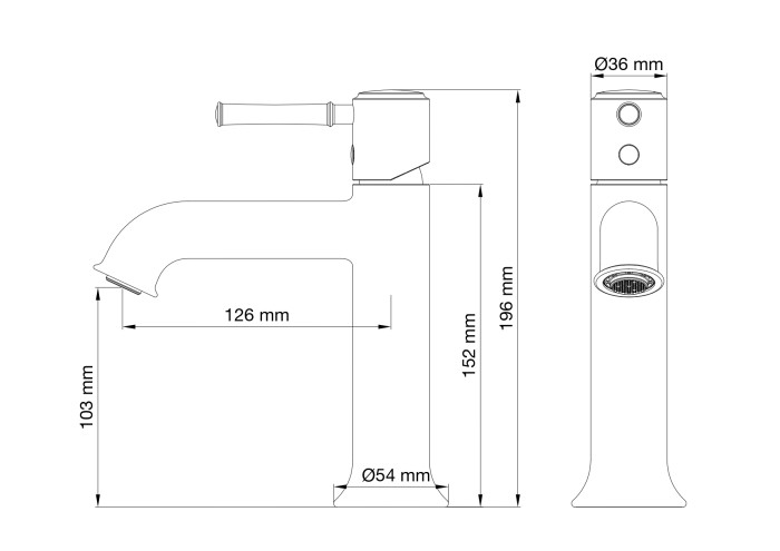 Смеситель для раковины, Wonzon & Woghand Tor, WW-88018073-CR цвет: хром