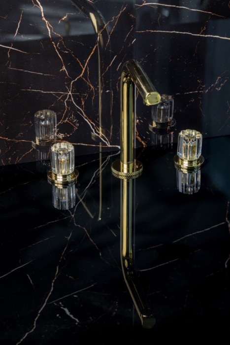 Смеситель на столешницу на 3 отв. Gold, Boheme Elegante - 152-G-EL